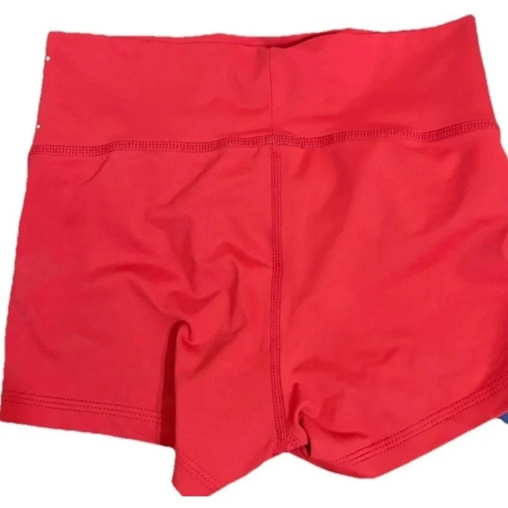 Varsity All Star Red Cheerleading Shorts Youth Large Embellished Tumble Active‎